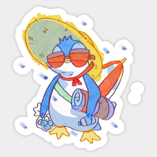 Summer Penguin Sticker